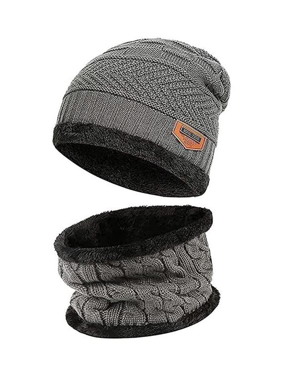 unisex beanie cap with neck warmer - 20113695 - Zoom Image - 0