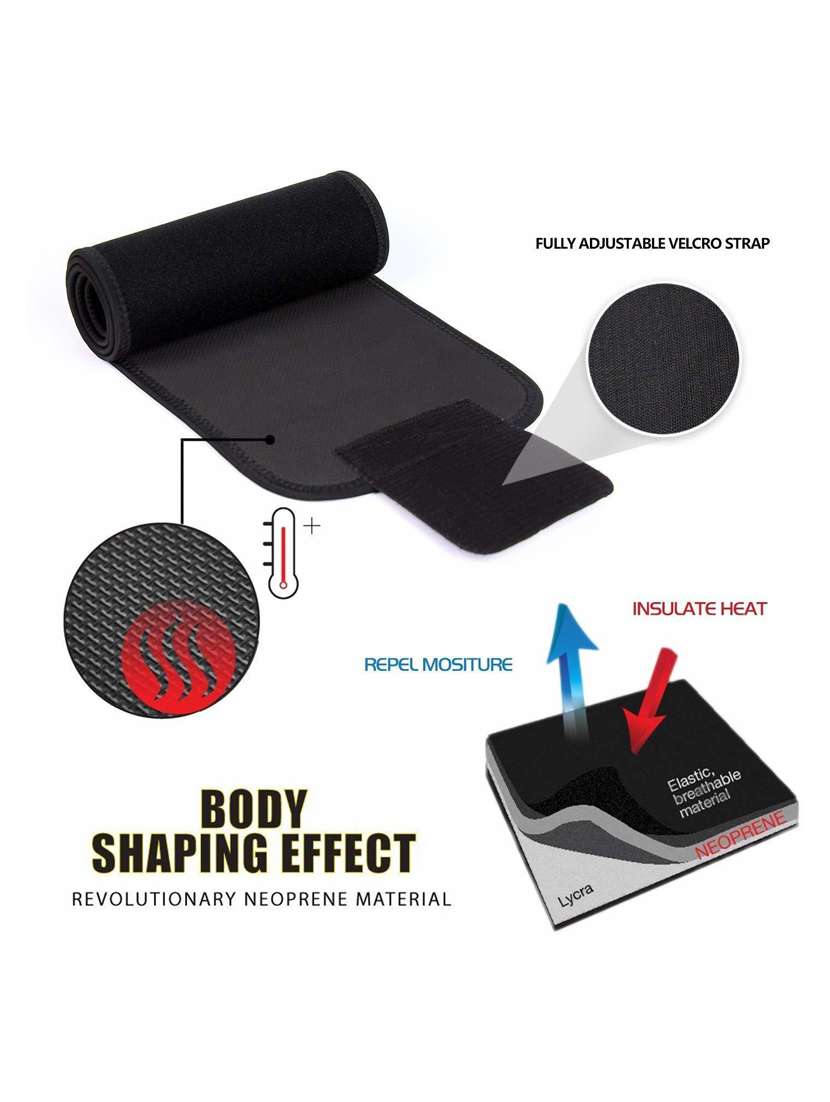 black neoprene sweatbelts shapewear - 20113917 -  Standard Image - 3