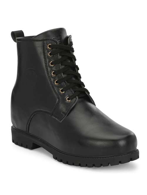 black lace up high ankle boot - 20115213 - Standard Image - 0