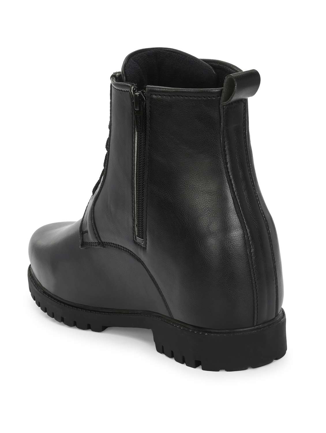 black lace up high ankle boot - 20115213 - Standard Image - 3
