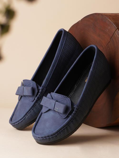 blue solid slip on loafer - 20115269 -  Standard Image - 0