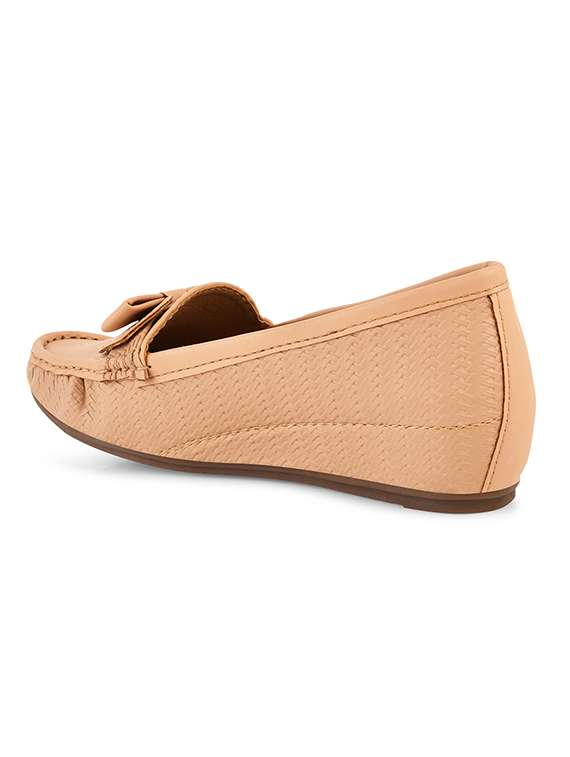 peach solid slip on loafer - 20115270 -  Standard Image - 3