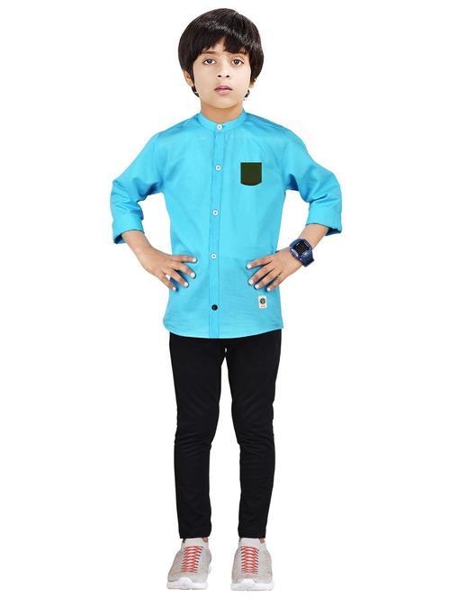blue solid full length twin sets - 20116389 -  Standard Image - 0