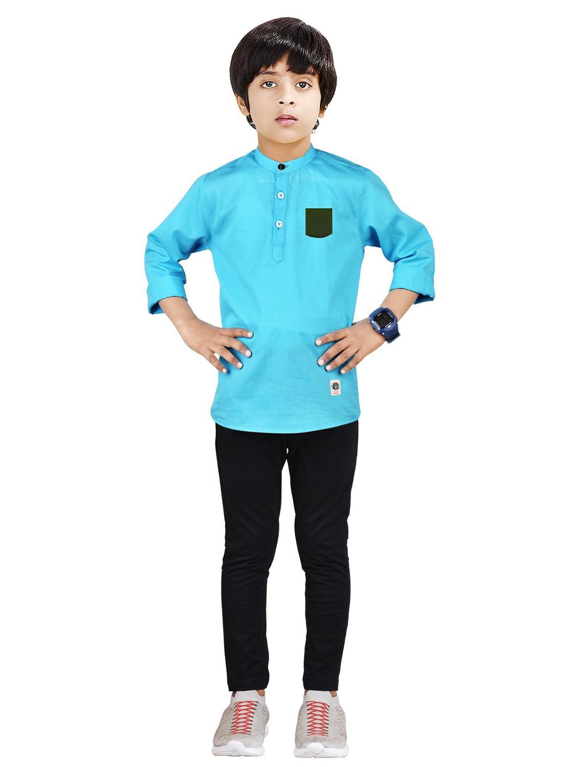 blue solid full length twin sets - 20116395 - Zoom Image - 0