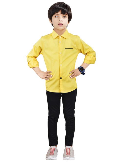 yellow solid full length twin sets - 20116397 - Standard Image - 0