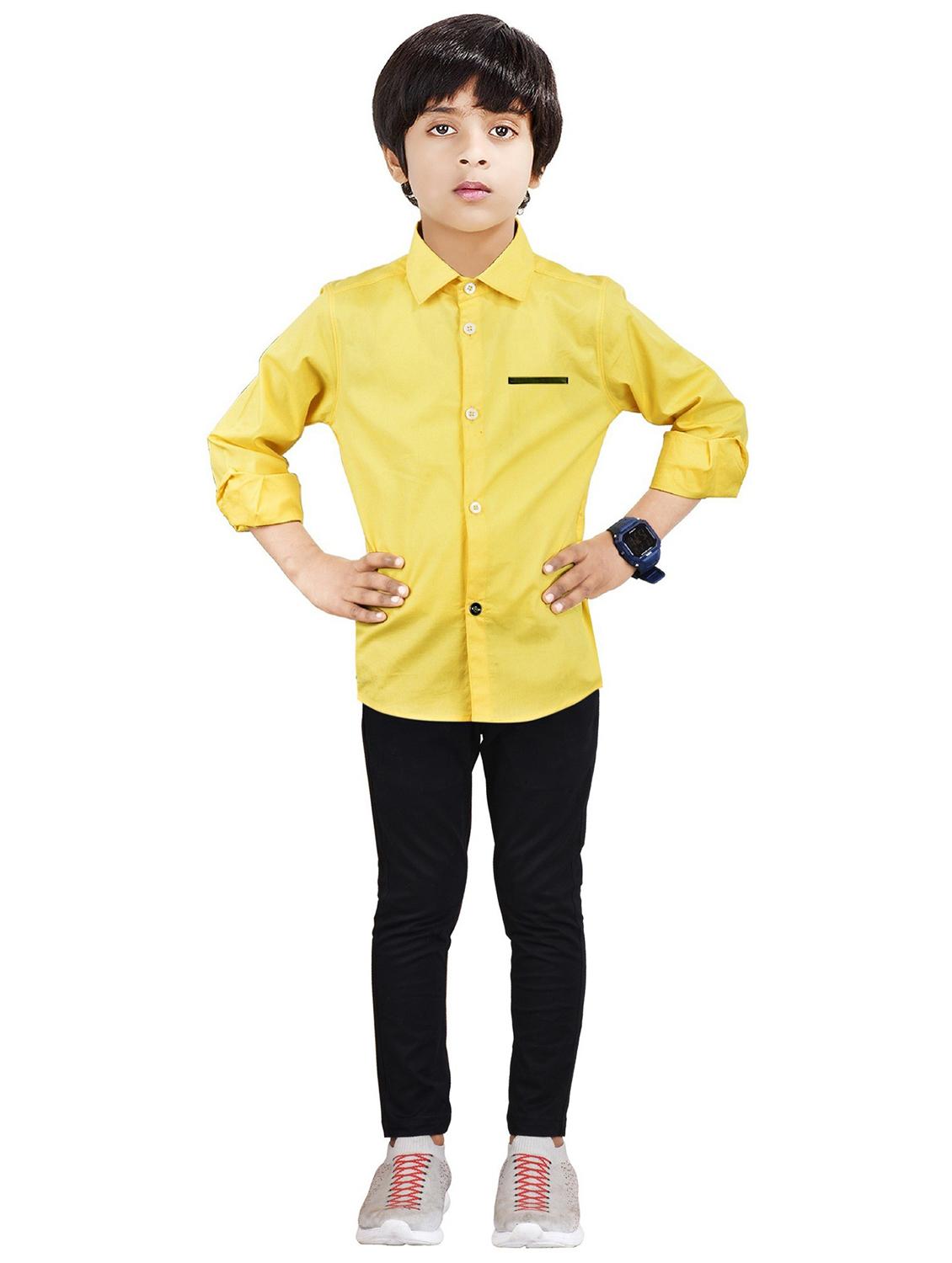 yellow solid full length twin sets - 20116398 -  Zoom Image - 0