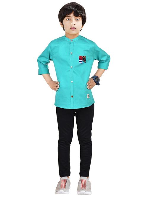 blue solid full length twin sets - 20116466 - Standard Image - 0