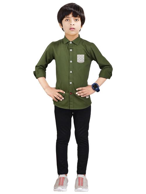 olive solid full length twin sets - 20116514 - Standard Image - 0