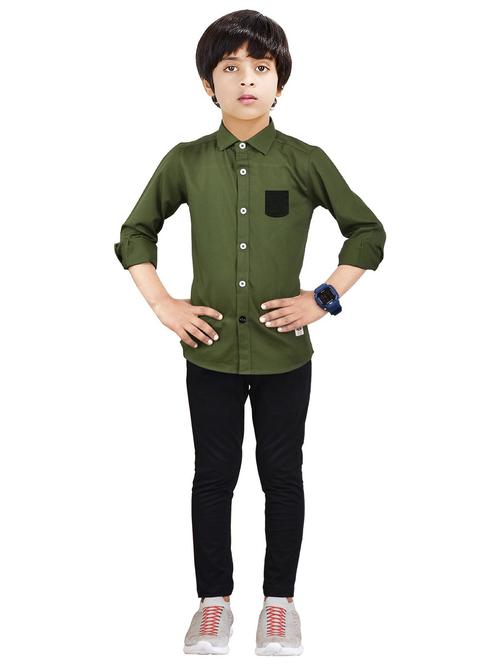 olive solid full length twin sets - 20117001 - Standard Image - 0