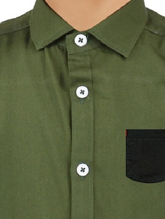 olive solid full length twin sets - 20117001 - Standard Image - 3