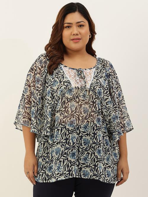 women's straight tie-up neck top - 20117147 - Standard Image - 0