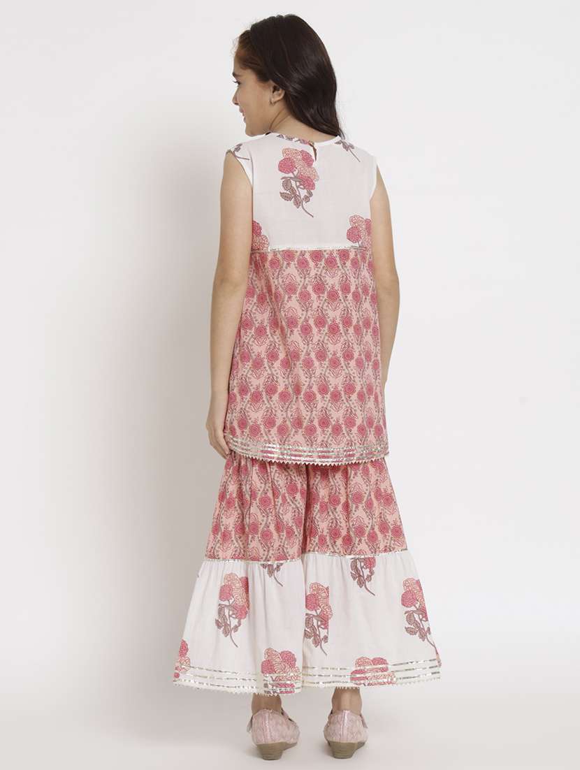 multi colored printed kurta sharara set - 20117203 -  Standard Image - 3