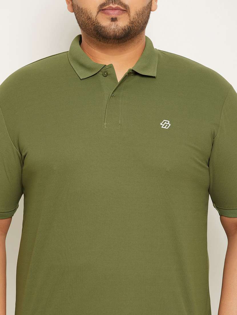 polo neck solids plus size regular t-shirt - 20117224 -  Standard Image - 3