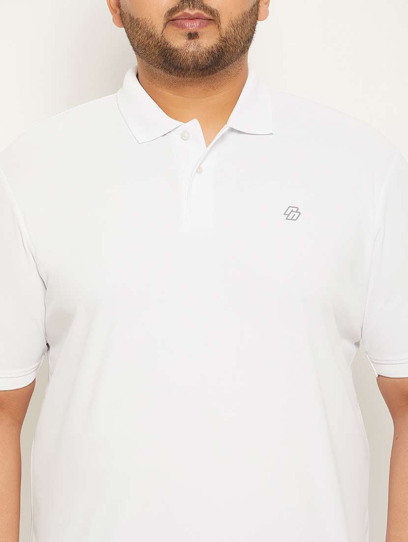 polo neck solids plus size regular t-shirt - 20117225 -  Standard Image - 3