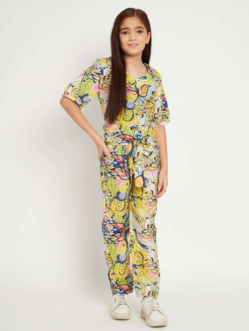 multi colored printed top pants set - 20117340 - Standard Image - 0