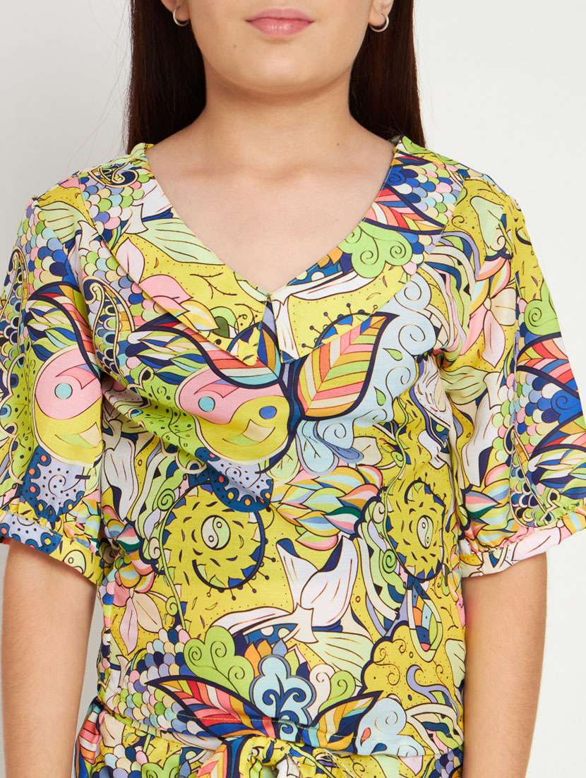multi colored printed top pants set - 20117340 - Standard Image - 5