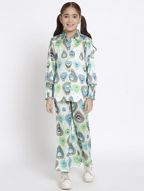 multi colored printed top pants set - 20117351 -  Standard Image - 0