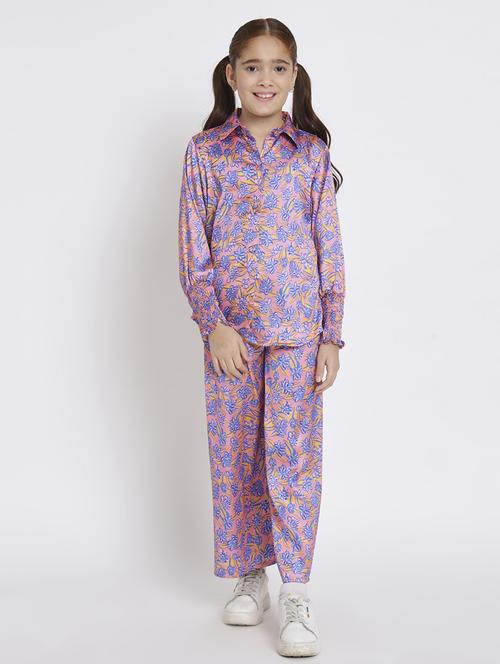 pink printed top pants set - 20117353 -  Standard Image - 0