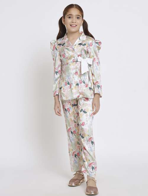 multi colored printed top pants set - 20117355 - Standard Image - 0