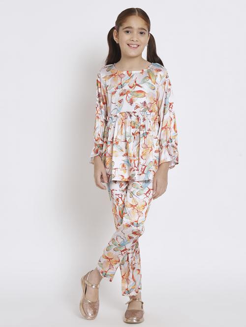 multi colored printed top pants set - 20117363 - Standard Image - 0