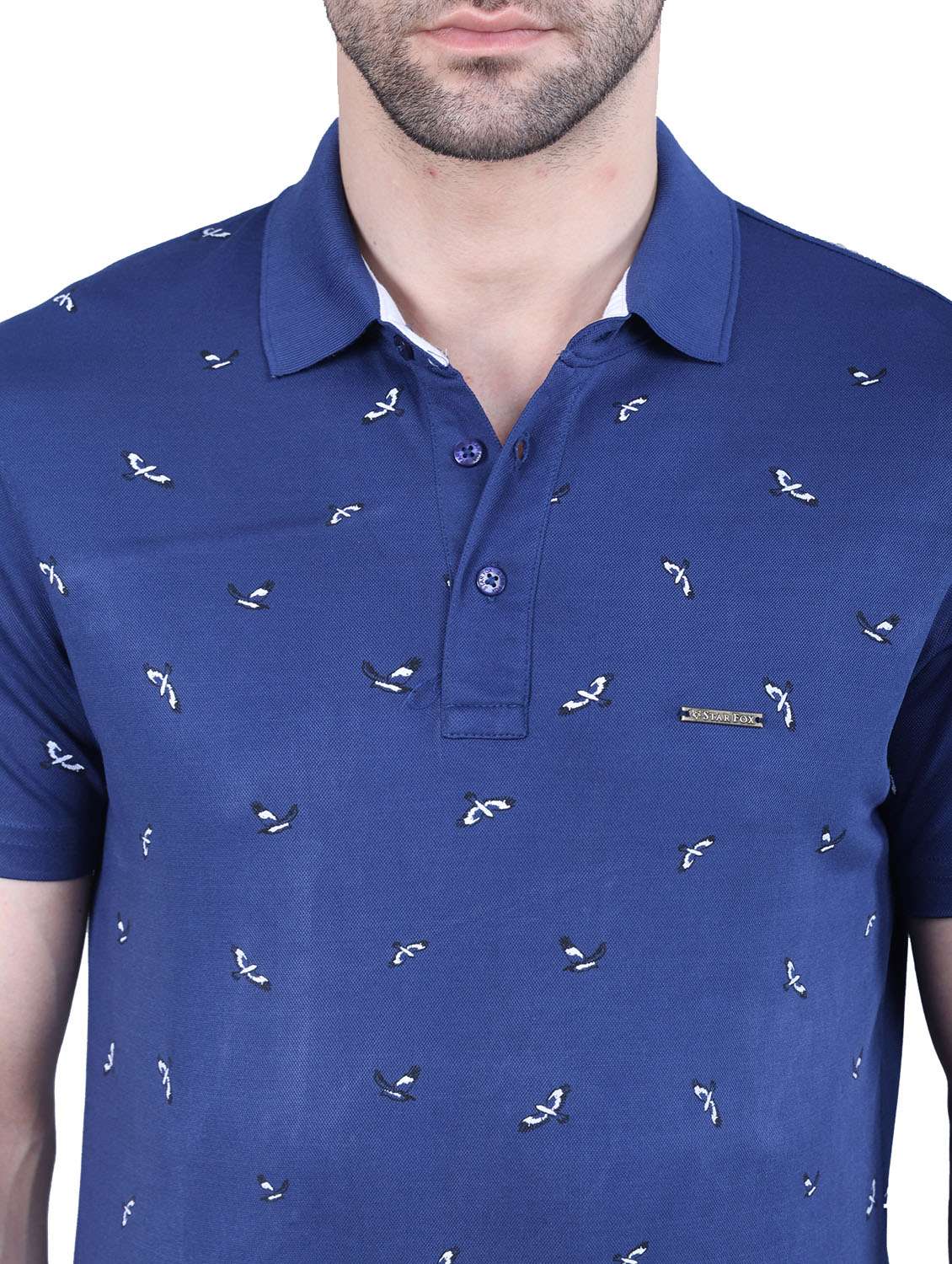 polo neck printed regular t-shirt - 20117793 -  Standard Image - 3