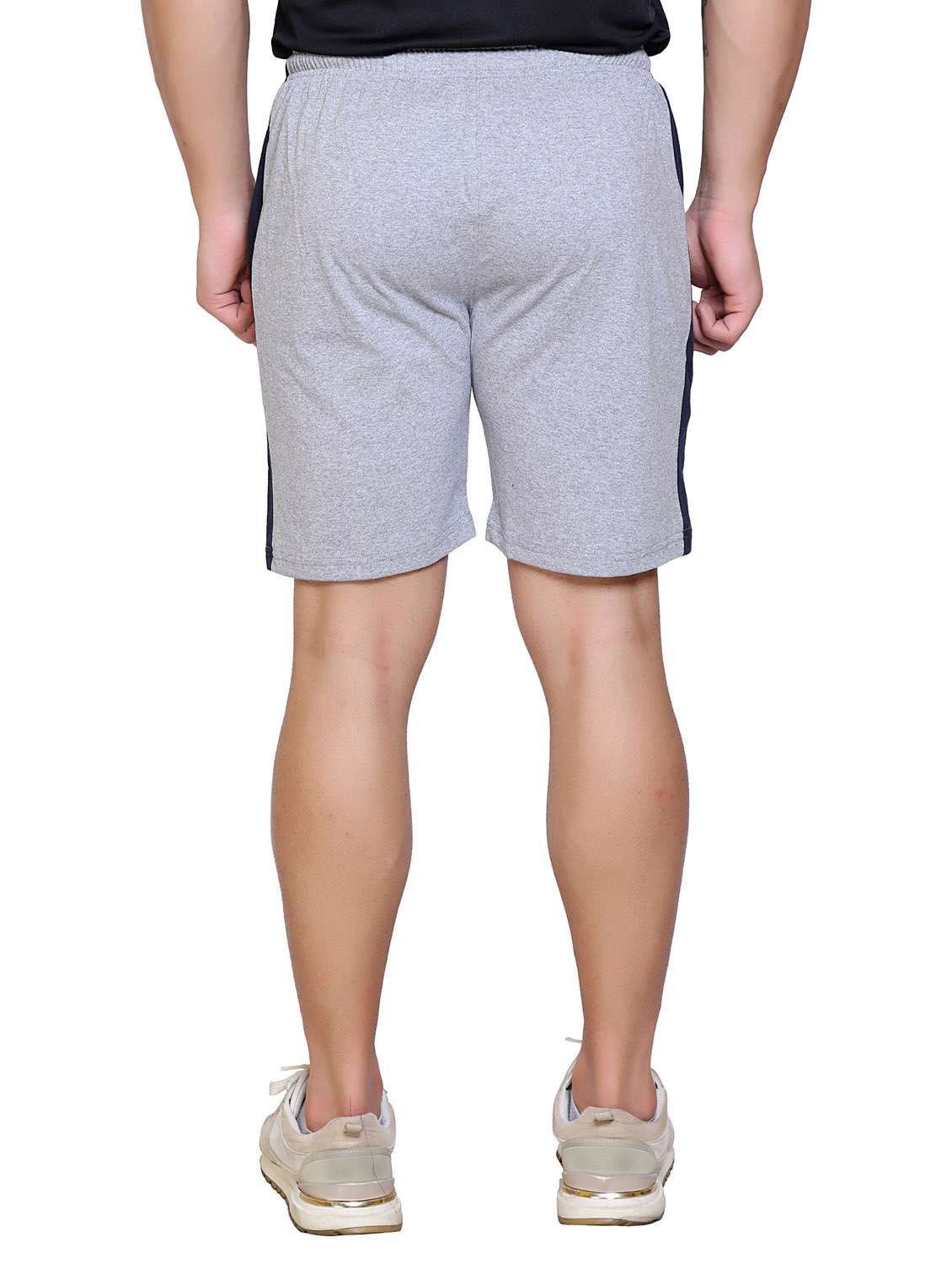 men stripes cotton blend shorts - 20117927 -  Standard Image - 3