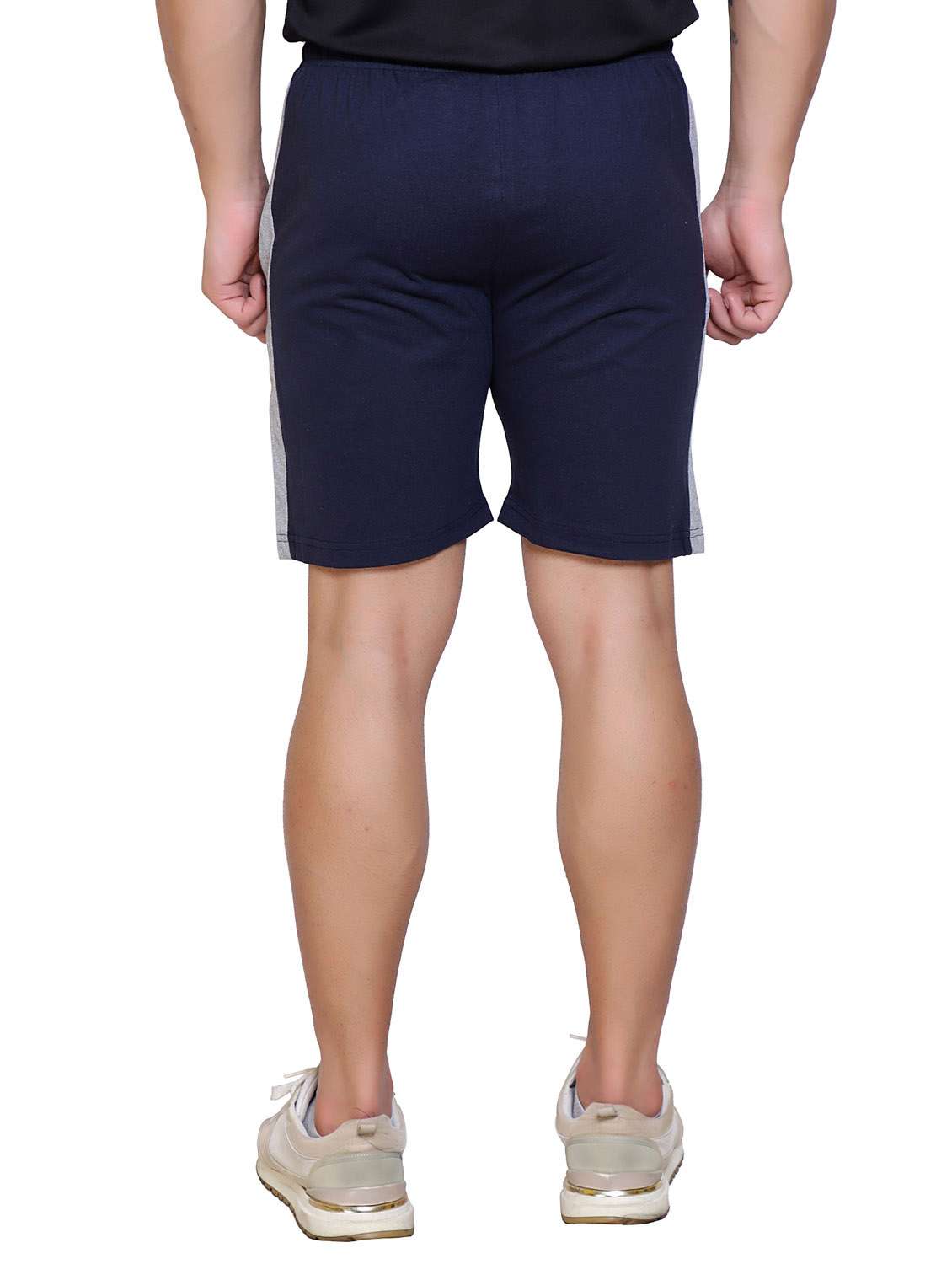 men stripes cotton blend shorts - 20117929 -  Standard Image - 3