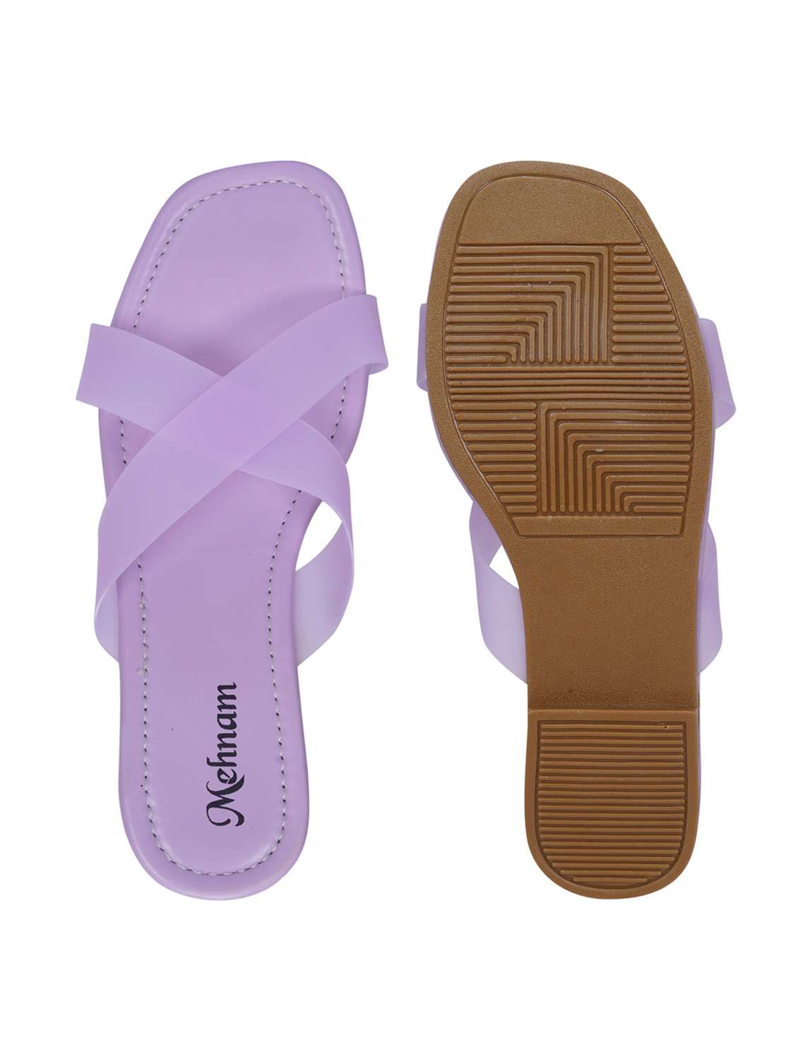purple slip on flats - 20118393 - Standard Image - 3