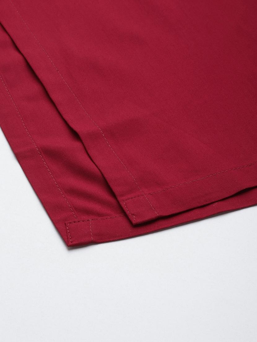 maroon solids regular plazzo - 20120414 - Standard Image - 3
