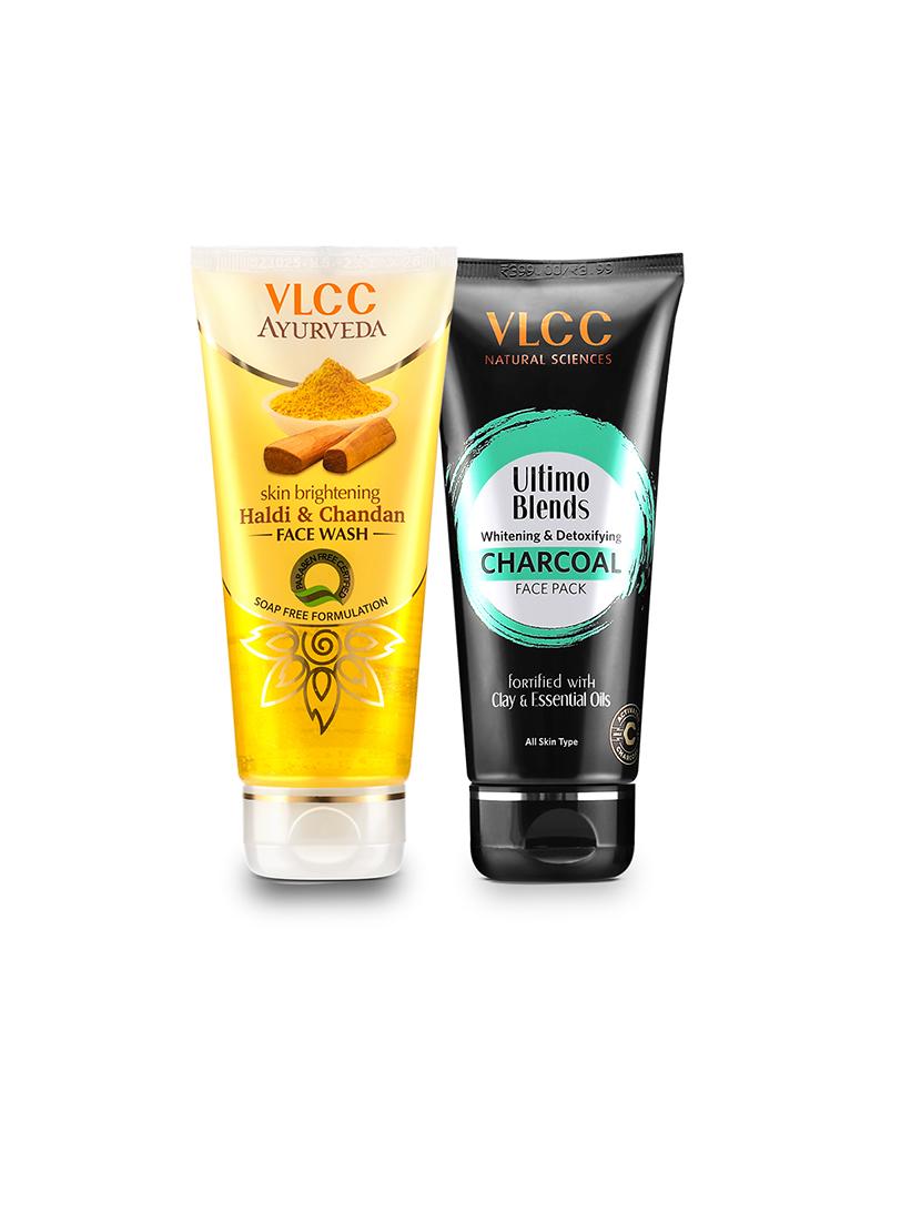 vlcc chandan kesar & ultimo blend charcoal facewash - 100 ml (pack of 2) - 20120953 - Zoom Image - 0