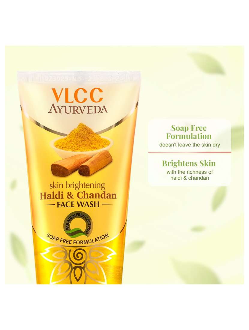 vlcc haldi chandan + haldi tulsi + double neem + chandan kesar facewash -100ml (pack of 4) - 20120963 - Standard Image - 3