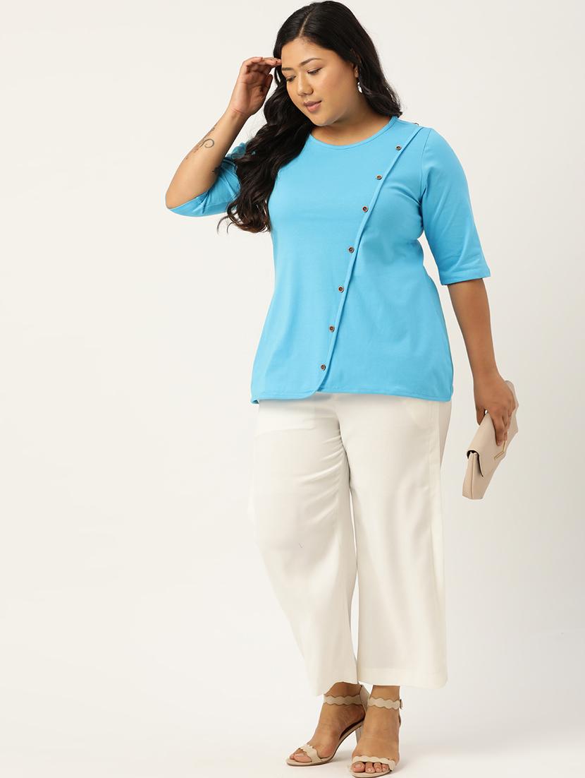 women's straight round neck top - 20121617 - Standard Image - 3
