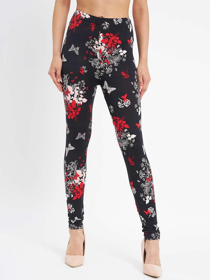 black printed legging