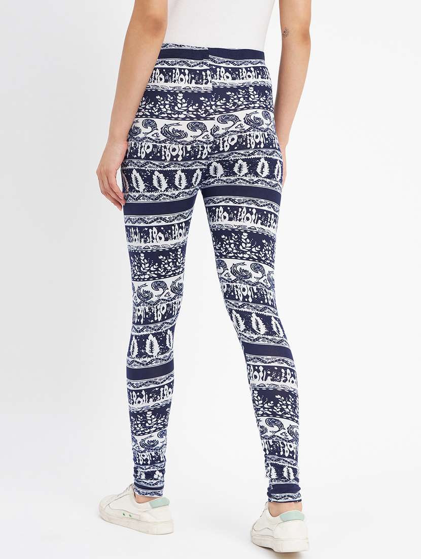 blue printed legging - 20123314 -  Standard Image - 3