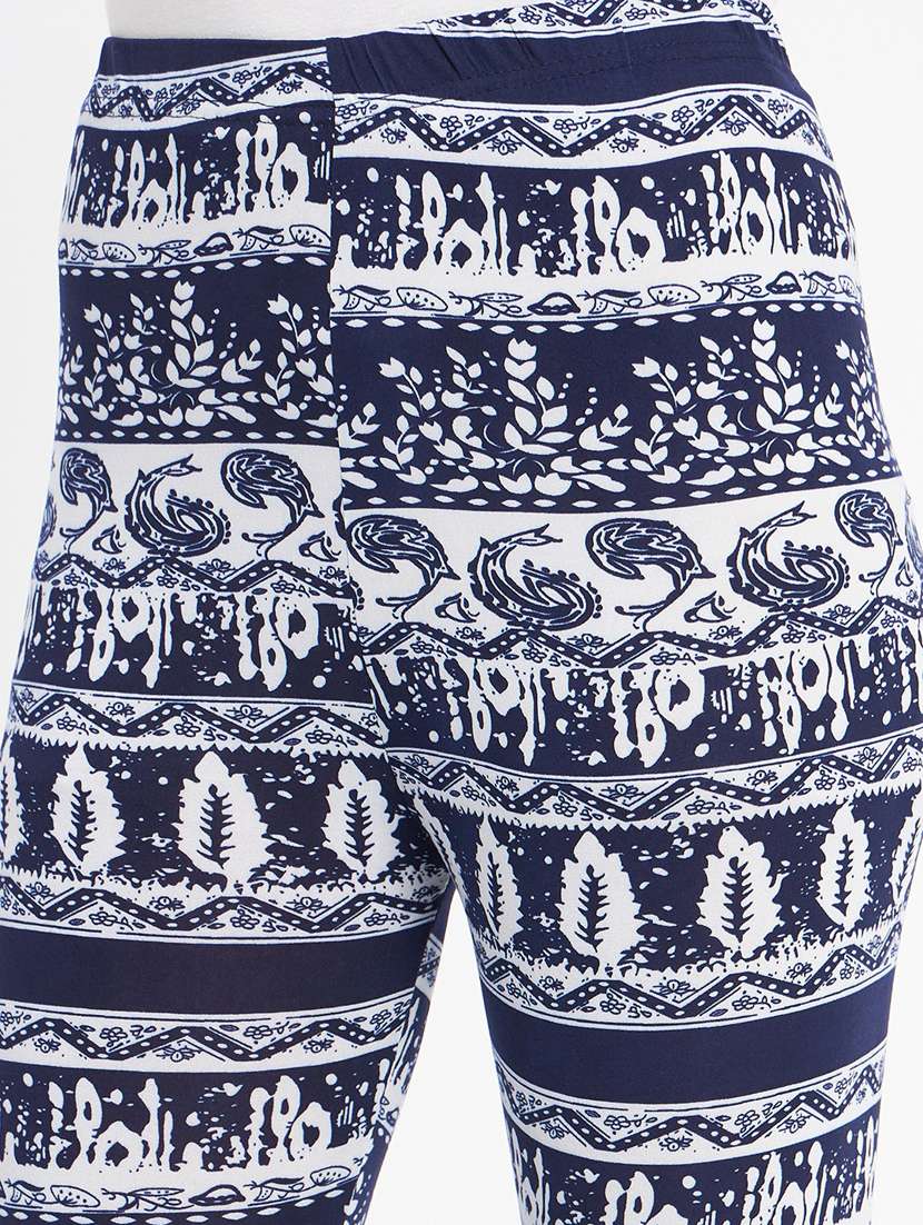 blue printed legging - 20123314 -  Standard Image - 5