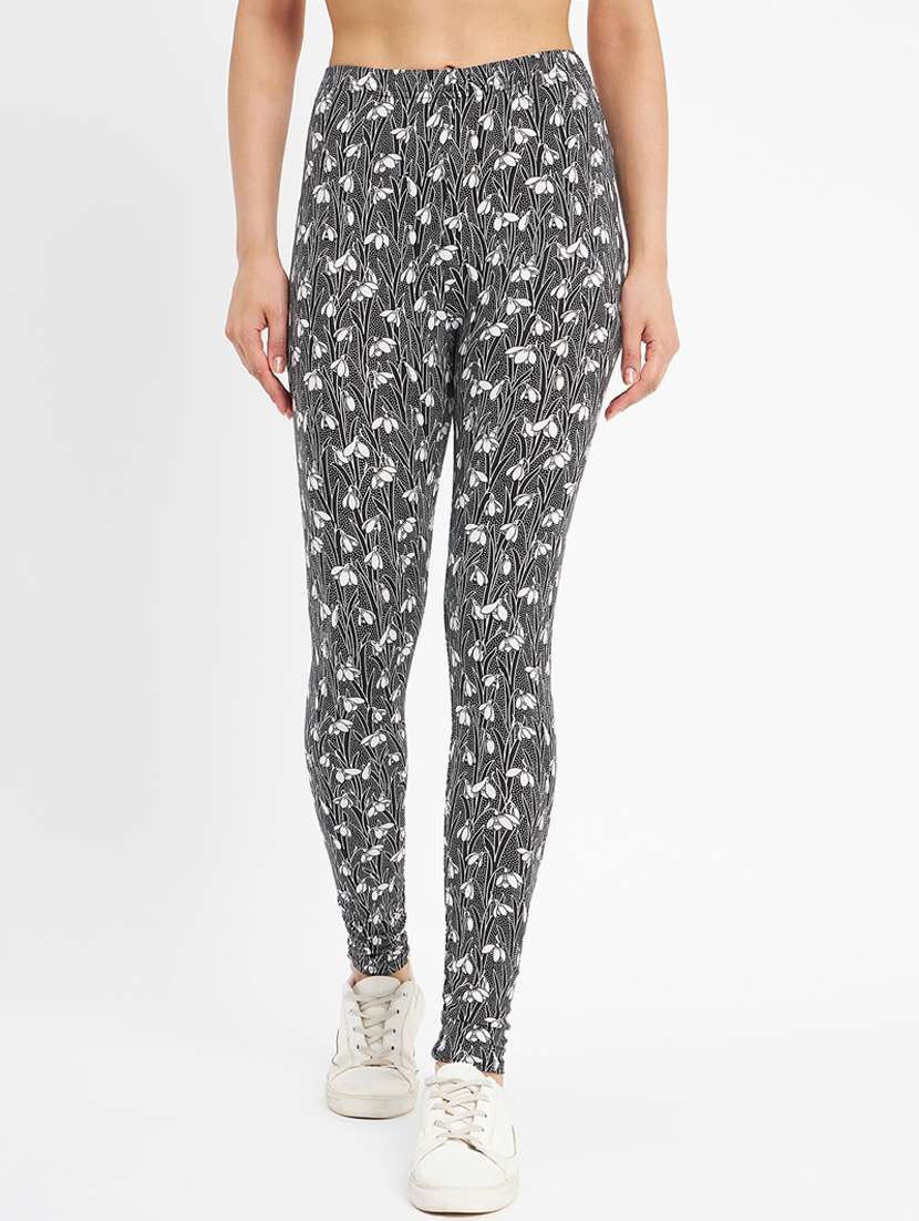 black printed legging