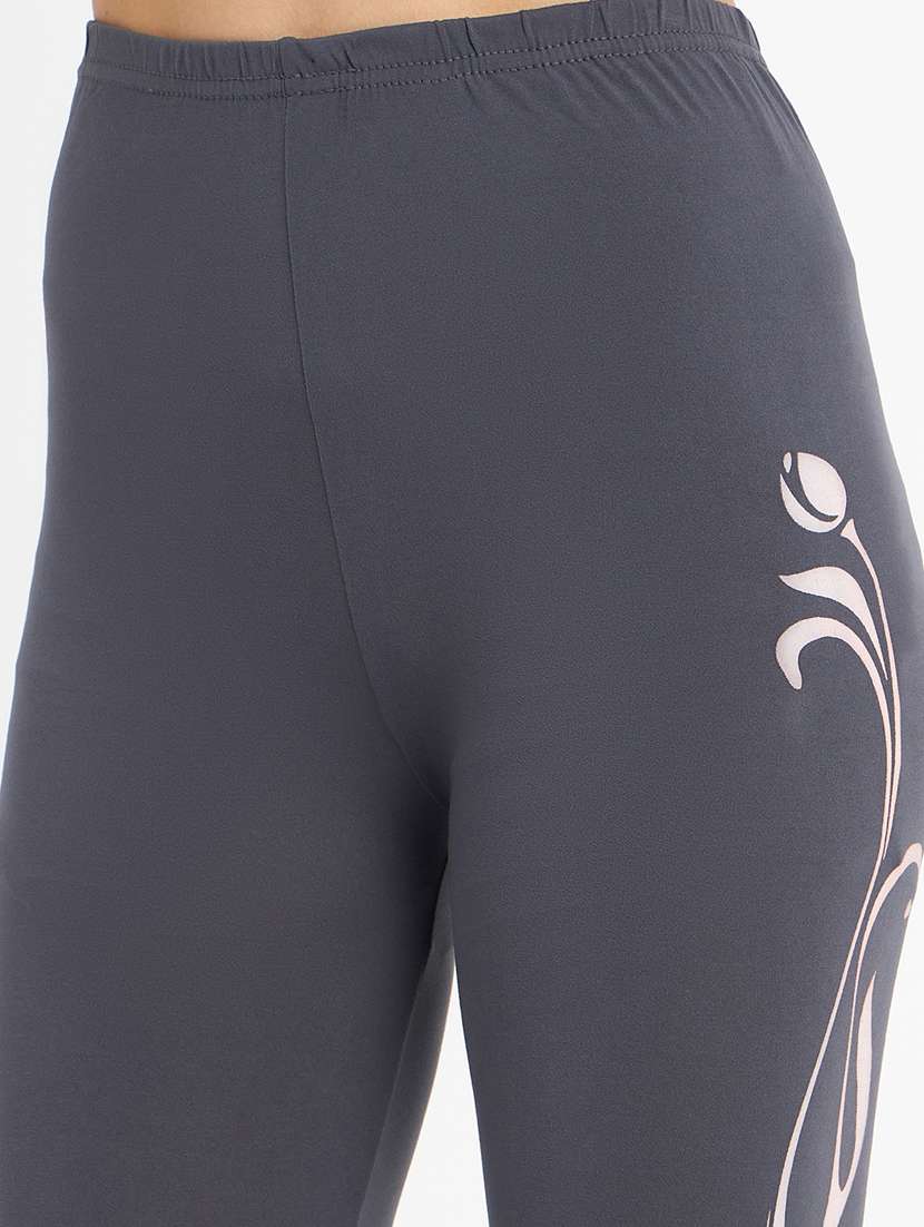 grey women printed jegging - 20124137 - Standard Image - 5