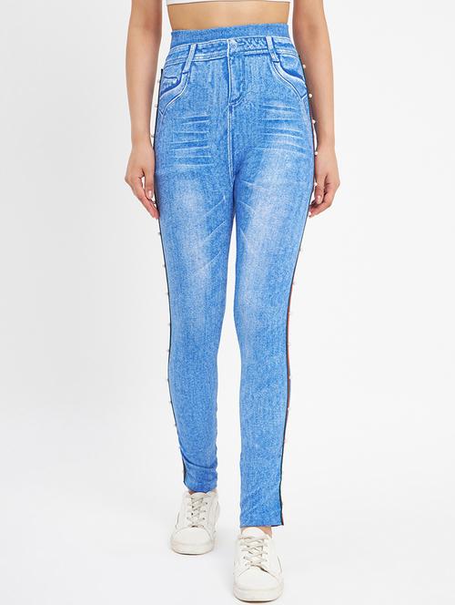 light blue washed jegging - 20124146 - Standard Image - 0