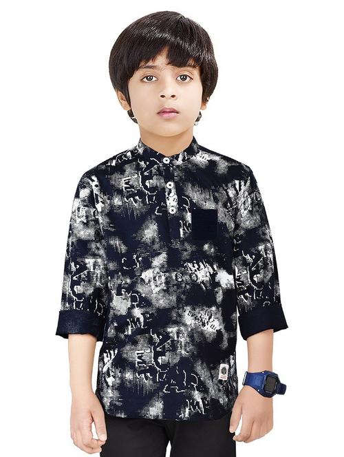 boys printed short kurta - 20124166 -  Standard Image - 0