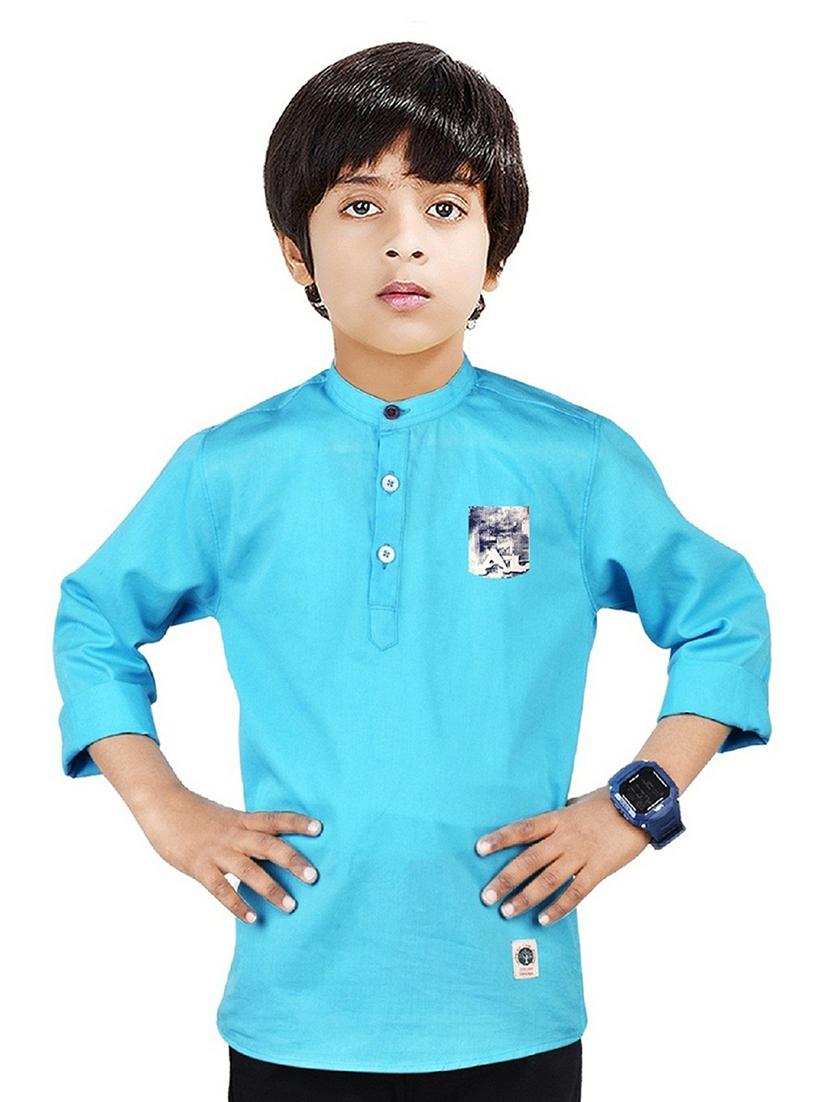 boys self design cotton kurta - 20124192 -  Zoom Image - 0
