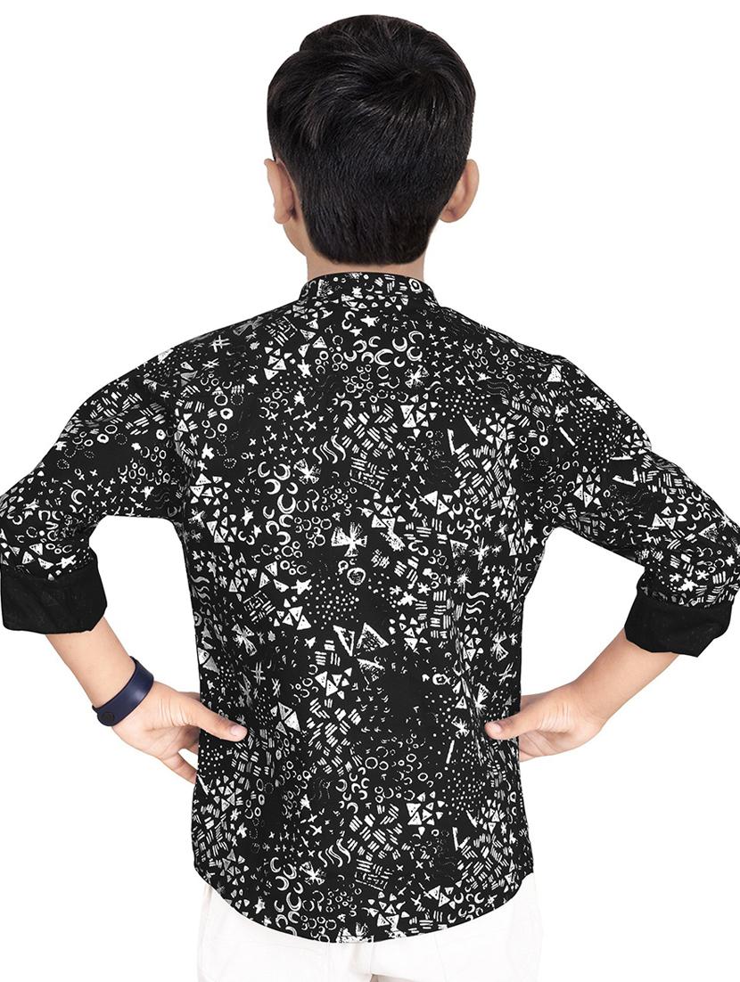 boys printed cotton kurta - 20124201 - Standard Image - 3