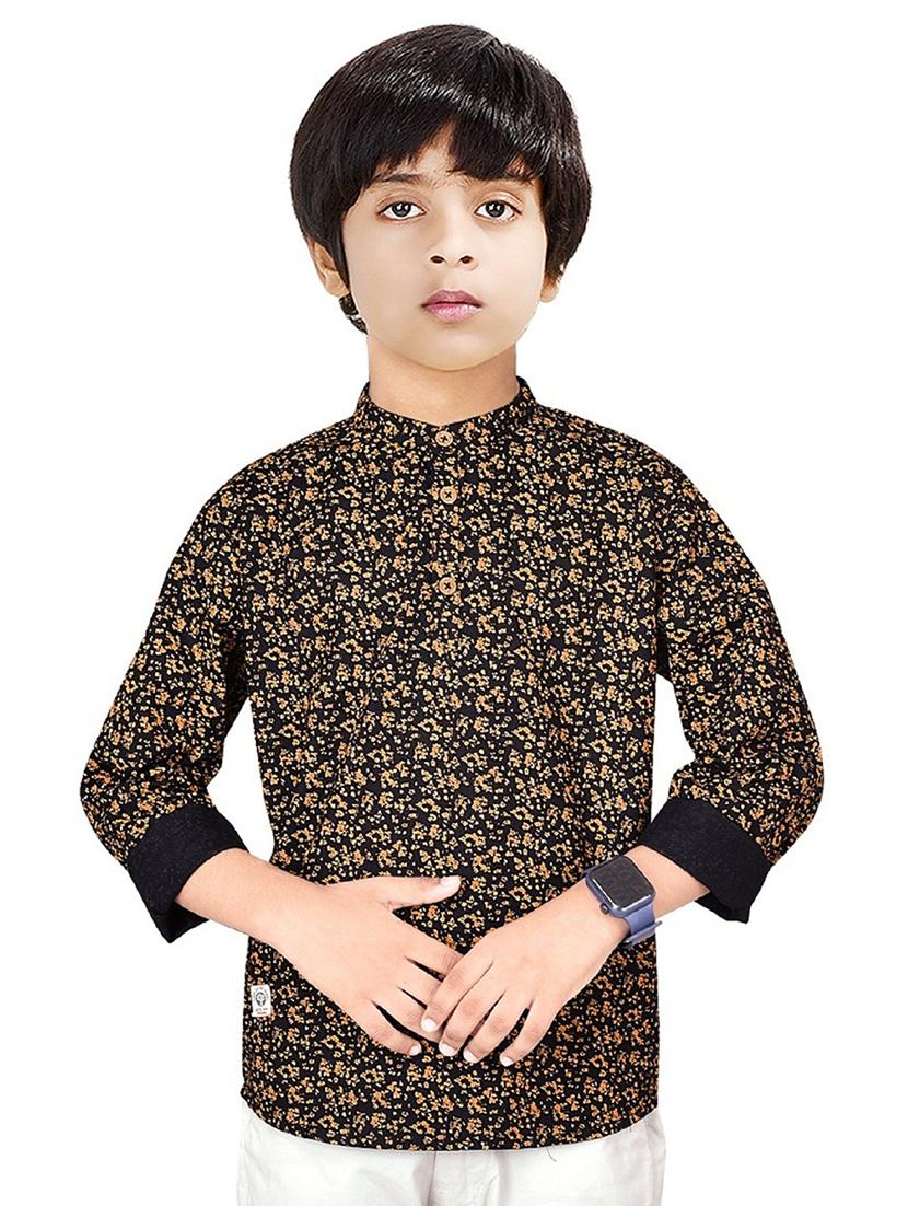 boys printed cotton kurta - 20124227 - Zoom Image - 0