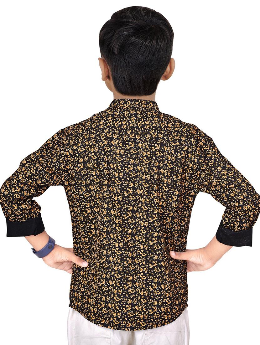 boys printed cotton kurta - 20124229 - Standard Image - 3