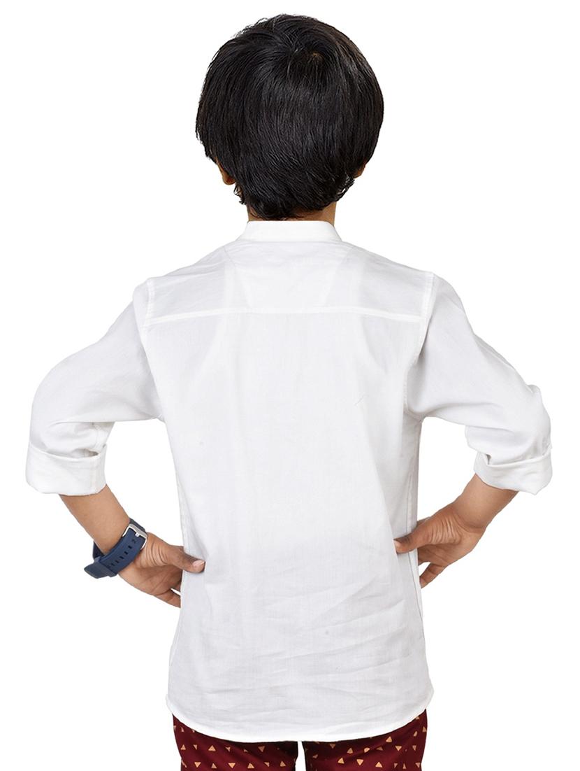 boys self design cotton kurta - 20124240 - Standard Image - 3