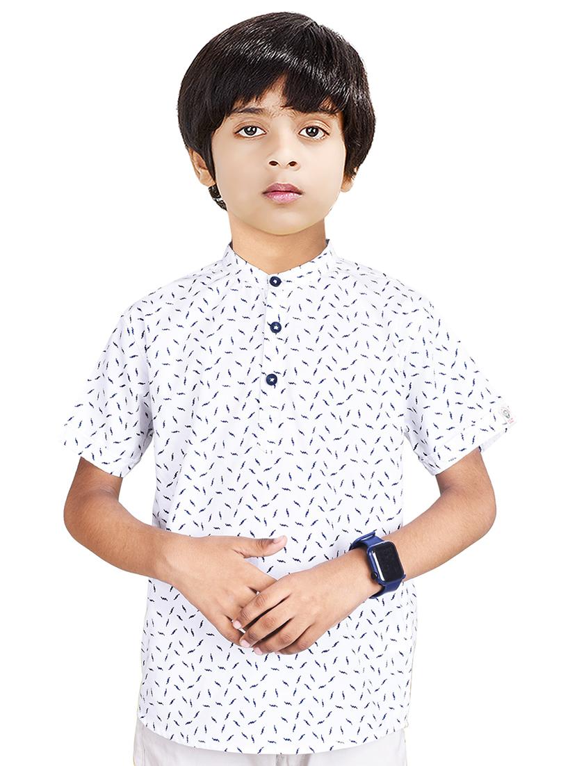 boys printed cotton kurta - 20124276 - Zoom Image - 0