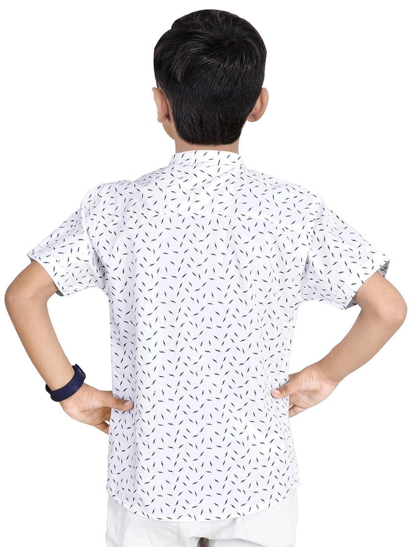 boys printed cotton kurta - 20124276 - Standard Image - 3