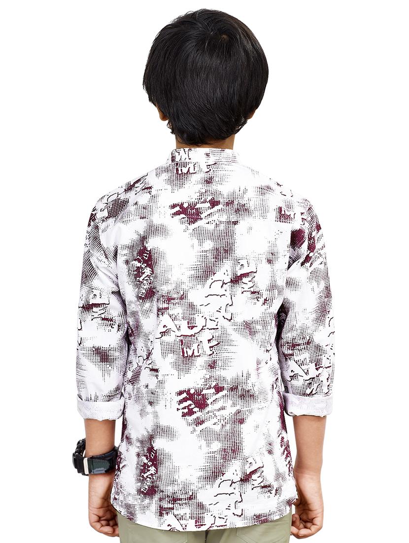 boys printed cotton kurta - 20124293 - Standard Image - 3