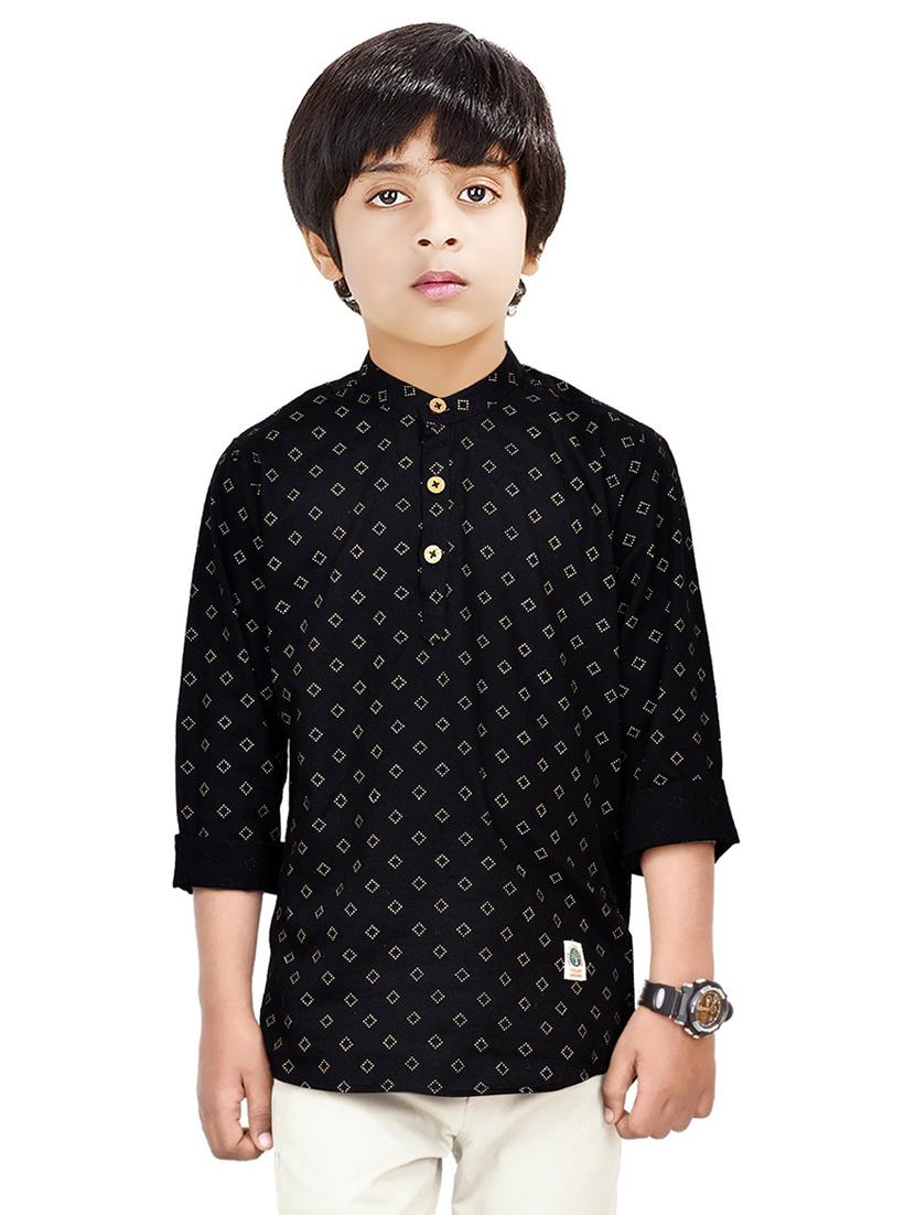 boys printed cotton kurta - 20124295 - Zoom Image - 0