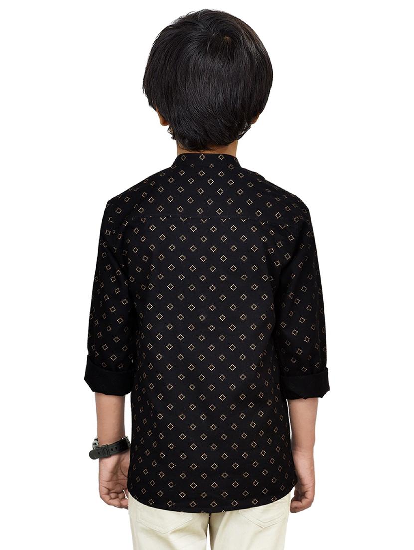 boys printed cotton kurta - 20124295 - Standard Image - 3