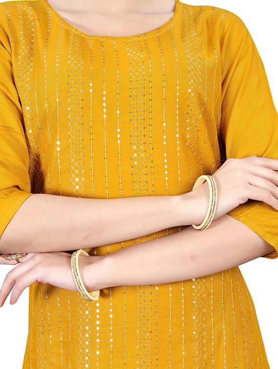 women embroidered suit set - 20125004 - Standard Image - 3